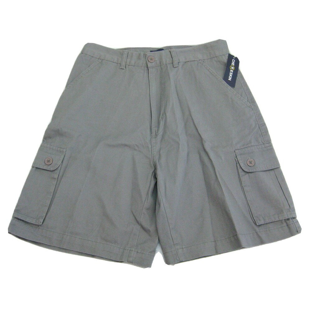 New CHERESKIN Men's (Size 30) Gray Cargo Shorts 6 Pockets Zipper Fly Chino Pants